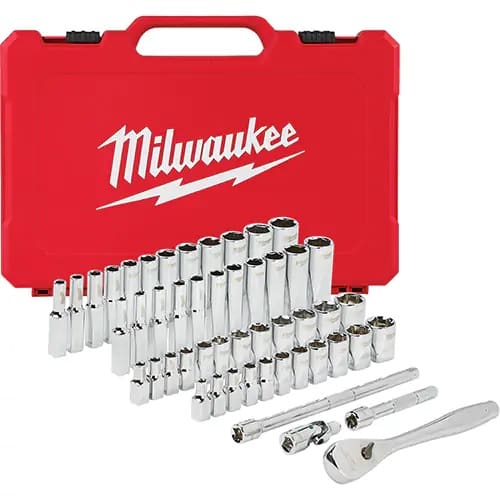 Milwaukee® 48-22-9004 50-Piece Ratchet Set – SAE-Metric